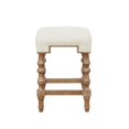 thumbnail image 3 of Riverbay Furniture Elm Wood Beige/Brown Counter Stool Backless 24" Assembled, 3 of 5