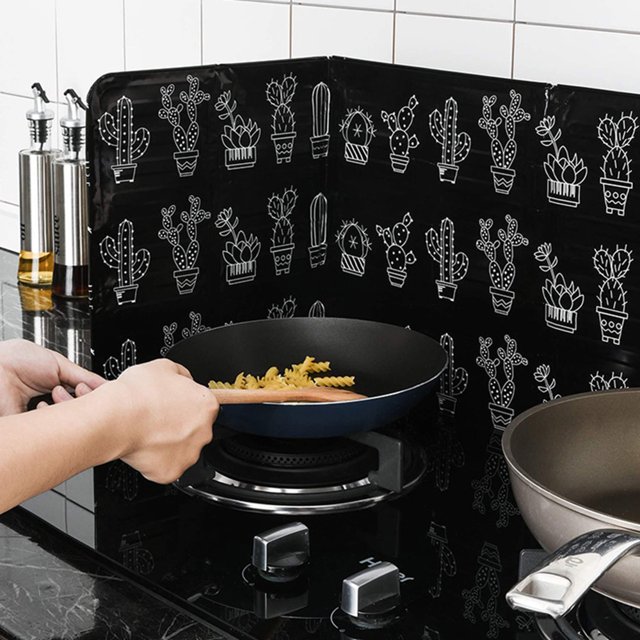 Agiferg Home Kitchen Stove Foil Plate Prevent Oil Splash Cooking Hot Baffle Kitchen Tool