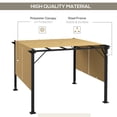 thumbnail image 4 of Outsunny 10' x 10' Retractable Pergola Canopy for Backyard, Garden, Brown, 4 of 10