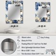 thumbnail image 4 of Designart "Victorian Coastal Tranquility Classic Pattern I" Floral Wall Mirror, Printed Blue Wall Mirror, Traditional Bathroom Wall Mirror, Decorative Floral Mirror - 30x40 Inch, 4 of 5