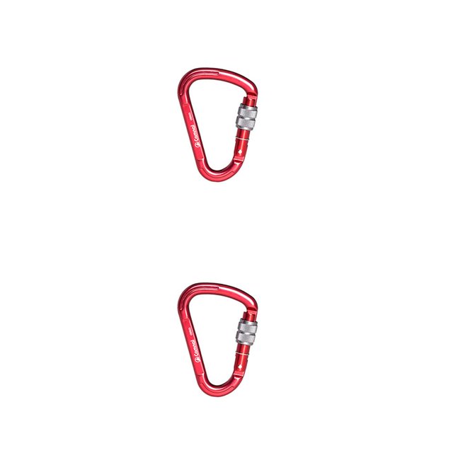 Decodeary Carabiner LightWeight Wear-Resistant Advanced Technology Wide Application Smooth Surface High Strength Caribeener Clips Red 2Set