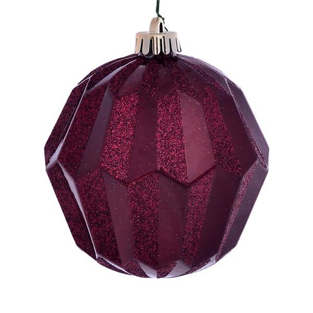 Vickerman MC190819D Boule Facettée Pailletée de Vin 5 Po. - 3 par Sac