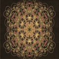 thumbnail image 1 of Ahgly Company Tapis d'Intérieur Lavables en Machine, Carrés Transitionnels, Marron Clair, 4' Carré, 1 of 7