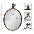 thumbnail image 2 of Kate and Laurel Yitro Metal Framed Wall Mirror, Bronze 14x18, 2 of 8