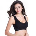 thumbnail image 1 of CNKOO Comfortable Solid Color New Cross Side Buckle Without Rims Gathered Sports Underwear Sleep Bra Black 2XL, 1 of 6