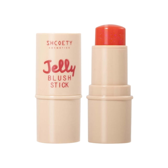 FcBaudy Blush for Cheeks, Rose Powder Blush Jelly Blush Lipstick Lip And Cheek Use 4-color Highlighter And Contouring Stick Lip Gloss Rouge Blush a blush