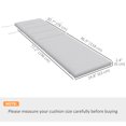 thumbnail image 3 of Outsunny Outdoor Lounge Chair Cushion with Back Ties, Light Grey, 3 of 10
