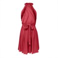 thumbnail image 3 of JGGSPWM Robe de Bal à Paillettes pour Femmes, Dos Nu, Sans Manches, Jupe Ajustée, Robe de Soirée, Élégante, Mariage, Demoiselle d'Honneur, Rouge, P, 3 of 4