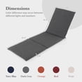 thumbnail image 2 of Costway 2 PCS Outdoor Chaise Lounge Cushion with Hook & Loop Fastener Fixing Straps Patio Gray, 2 of 4