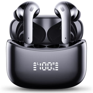 VEATOOL X15 Wireless Earbuds, 72H Hi-Fi Stereo Deep Bass Earphones with Noise Cancelling Mic IP7 Waterproof Sport Headset with LED Power Display