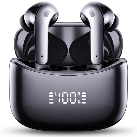 VEATOOL X15 Wireless Earbuds, 72H Hi-Fi Stereo Deep Bass Earphones with Noise Cancelling Mic IP7 Waterproof Sport Headset with LED Power Display