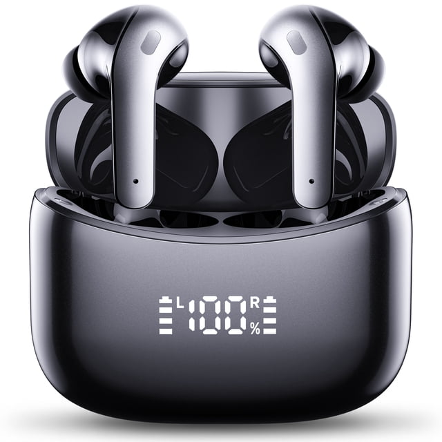 VEATOOL X15 Wireless Earbuds, 72H Hi-Fi Stereo Deep Bass Earphones with Noise Cancelling Mic IP7 Waterproof Sport Headset with LED Power Display
