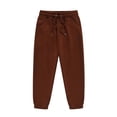 thumbnail image 1 of Kids Baby Pants Summer Sports Elastic Solid Breathable Athletic Pant Coffee Spring Trendy Trousers 6-7T, 1 of 3