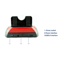thumbnail image 3 of Dual Bay HDD Docking Station USB3.0 SATA IDE 2.5 & 3.5 Inch External Hard Drive Dock All in 1 Hard Drive Holder US PLUG,1 * Dual Bay HDD Docking Station,Red & Black, 3 of 8