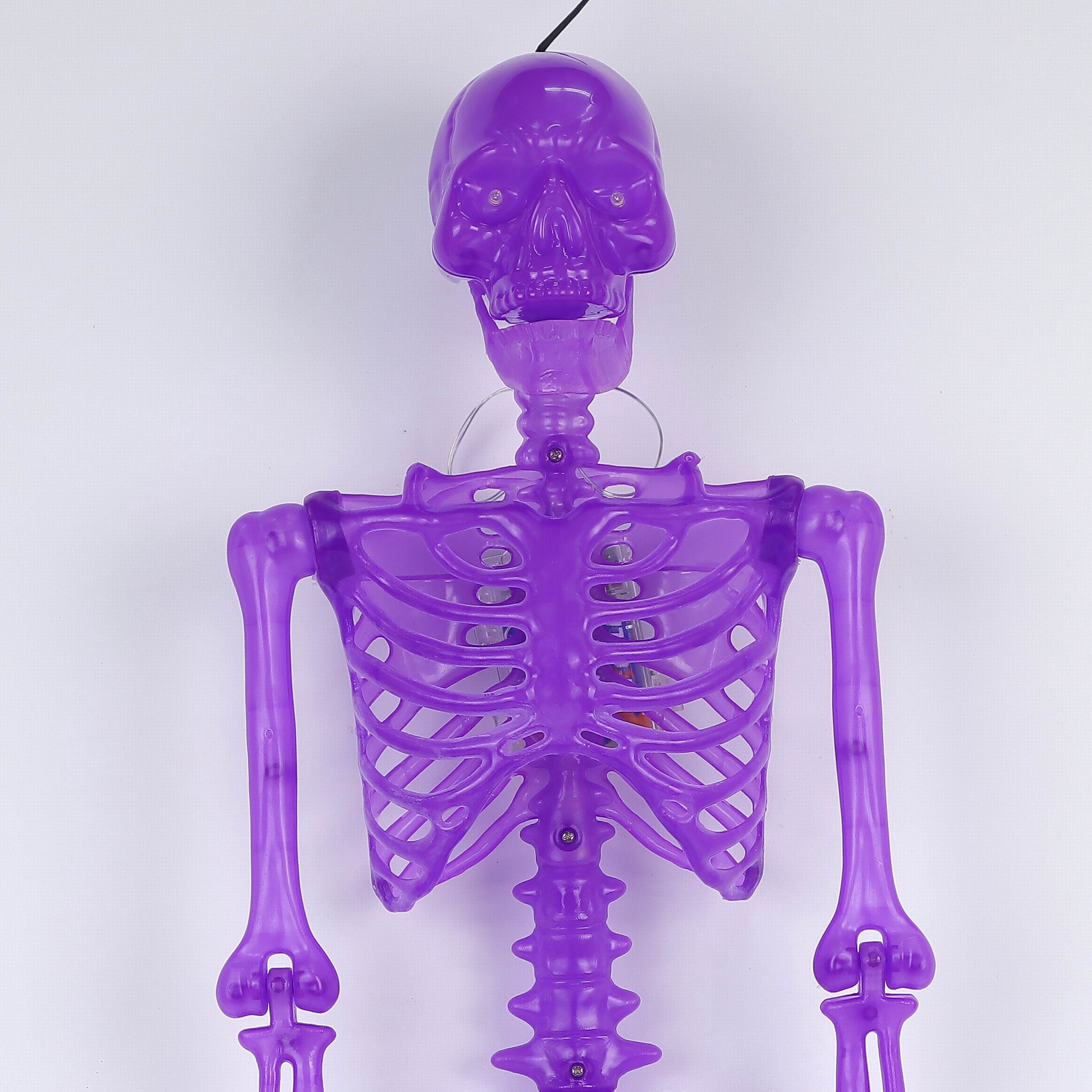 Halloween 36‑Inch Led Purple Skeleton With Multi‑Changing Light Effects