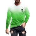 thumbnail image 2 of RXIRUCGD T-Shirt à Col Rond pour Hommes, Décontracté, Mode, Imprimé, Manches Courtes, Chandail, Vert, Taille : 3TG, 2 of 5