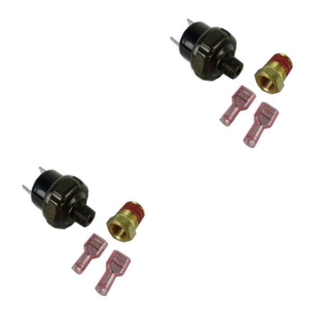 Baohd Durable 12 Volt Compressor Air Pressure Switch for Air Ride Assist Kit Improved Performance Black 110-140 psi 2Set