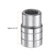 thumbnail image 2 of Unique Bargains 19mm 12 Point Shallow Socket 3/4' Drive Standard Metric Chromium Vanadium Steel, 2 of 5