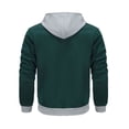 thumbnail image 3 of Pisexur Mens Winter Jacket Man Color Match Drawstring Zipper Pockets Hooded Coat Mens Winter Coat Windbreaker Jacket Warming Jacket, 3 of 3
