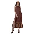 thumbnail image 1 of Moomaya Robe Longue Imprimée pour Femmes, Fente avant, Aguichant, Sans Manches, en Rayonne, Robe de Mariage, 1 of 4