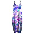 thumbnail image 4 of Lenago Blouses Grande Taille pour Femmes Habillées Décontractées Été Imprimé Sans Manches Col Rond Aguichant Robe d'Été Décontractée Fluide Robe de Plage en Liquidation, 4 of 5