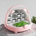 thumbnail image 4 of Grange d'Élevage de Ver Capsule Spatiale de Croissance en Soie pour Élevage de vers à Soie Habitat Animal Cage Reptile Réservoir pour Reptiles Portable Transparent Nourriture avec Poignée Petite Grange d'Élevage, 4 of 4