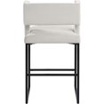 thumbnail image 3 of Meridian Furniture Caleb Cream Velvet Counter Stool (Set of 2), 3 of 7