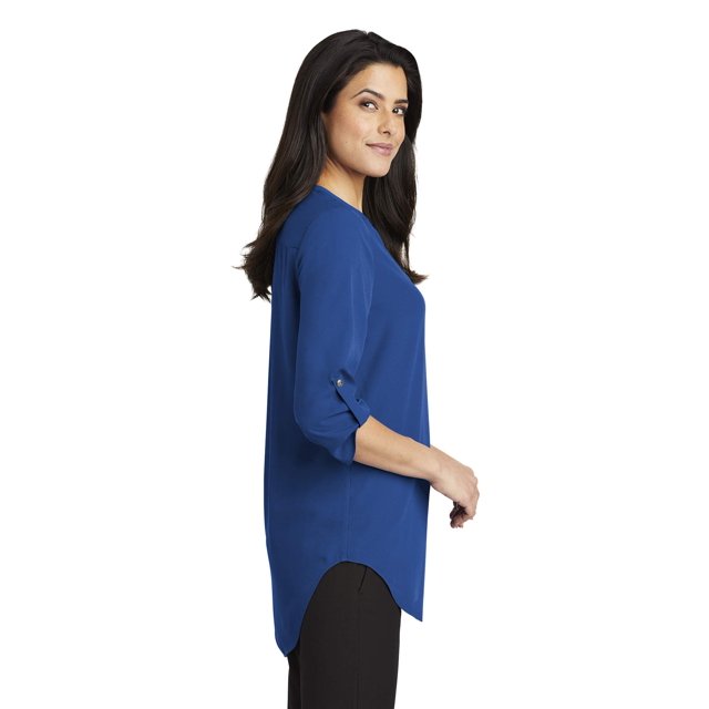 Port Authority Blouse Tunique à Manches 3/4 pour Femmes