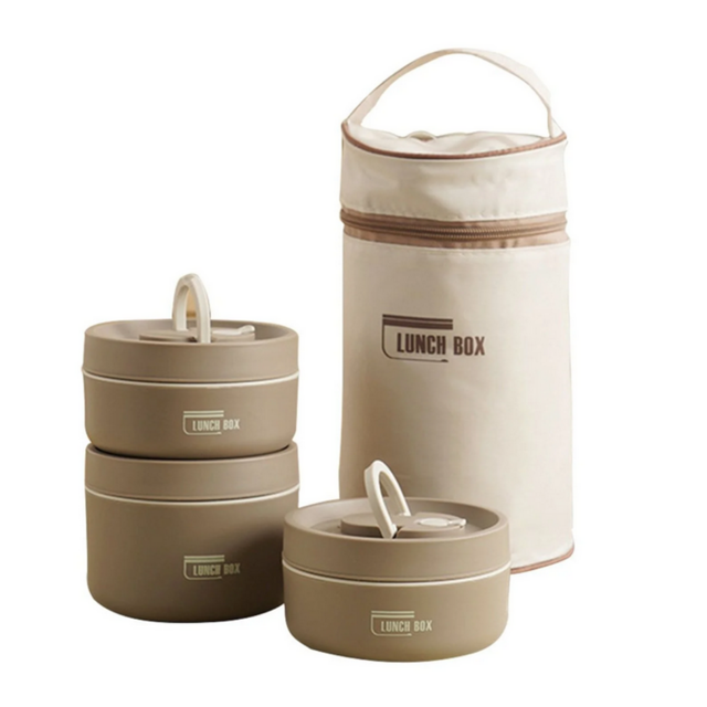 MVRLSH Clearance! Lunch Box For Hot Portable Insulated Lunch Container Set Stackable Stainless Container Lunch Bag