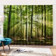 thumbnail image 4 of Domqga Rideau Occultant, Rideaux de Chambre, Rideaux Occultants à Imprimé Soleil de Forêt pour Balcon, Chambre, Salon, Fenêtre, 4 of 10