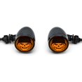 thumbnail image 3 of Krator Ampoule de Clignotants de Moto Noire à Lentille Crâne 2 Pcs Compatible avec Kawasaki Vulcan Classic Limited 2000, 3 of 6