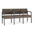 thumbnail image 1 of Fauteuil d'Attente de Réception Lenox en Acier à 3 Places / Acier Charbon / Brun / Brun, 1 of 5