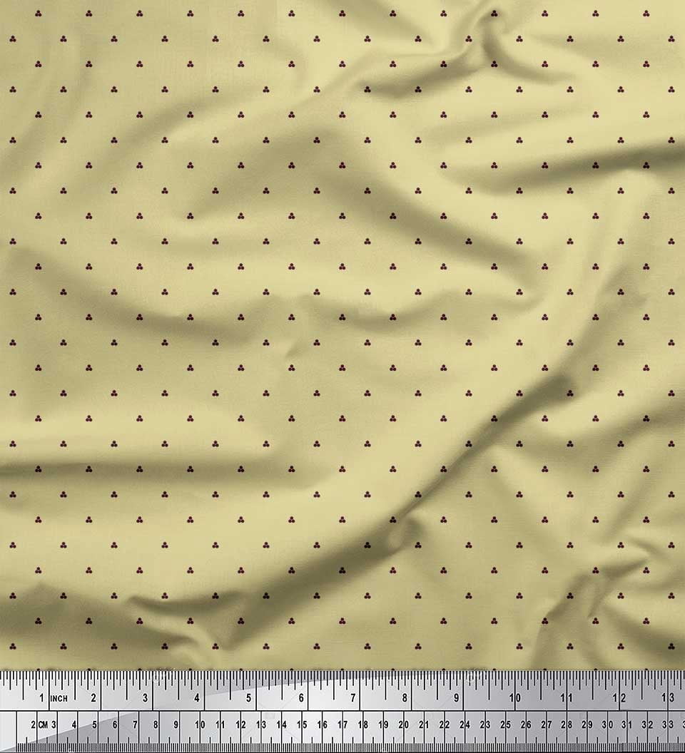 Soimoi Viscose Chiffon Fabric Dots Shirting Print Fabric by The Yard 42 Inch Wide