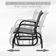 thumbnail image 4 of Outsunny Patio Glider, Metal Frame Outdoor Glider Swing Chair, Light Grey, 4 of 10