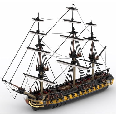 British 44-gun frigate DIY Model Building Blocks Set HMS Romulus MOC Bricks Toys