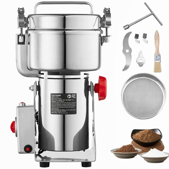 KFFKFF 1000g Commercial Spice Grinder Electric Grain Mill Grinder High Speed