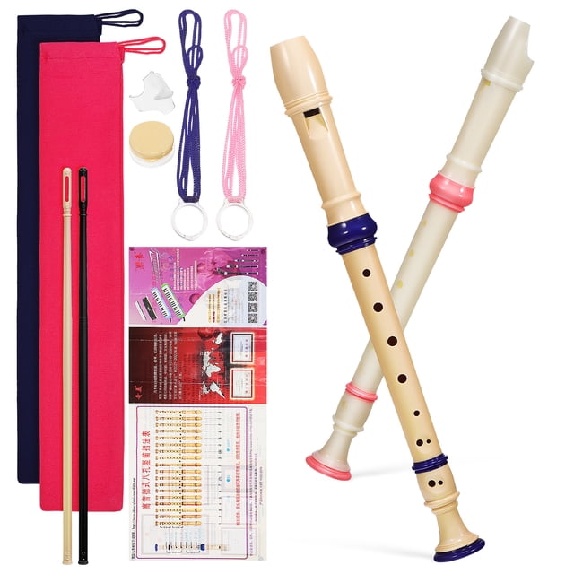 2 Pcs Flûte à Bec Soprano Flûte à Bec 8 Trous Flûte à Bec Instrument de Musique pour Débutants