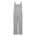 thumbnail image 4 of EQWLJWE Liquidation d'Été! Combinaisons Sans Manches à Boutons pour Femmes, Taille Haute, Coupe Basse, Col Rond, Pantalon Long, 4 of 4