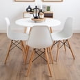 thumbnail image 2 of Aykah Modern Dining Table with Wooden Legs For 4 Chairs, 2 of 10