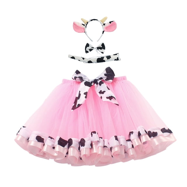 XDZJLR Jupe pour Filles Nouvelle Série Tutu en Double Maille Robe de Spectacle Performance Fête Shortie