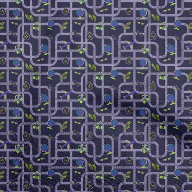 oneOone Tissu en Coton Flex Jaune pour Robe de Voyage Tissu Imprimé au Mètre 40 Pouces de Large
