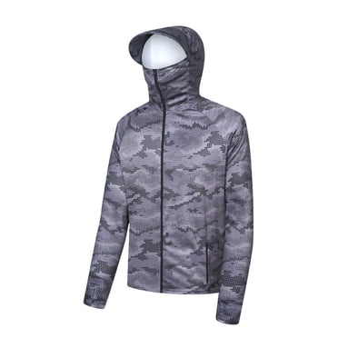 Chandail à Capuchon Camouflage de Performance pour Homme, Léger, à Enfiler, pour la Randonnée en Plein Air et les Tenues Décontractées, avec Cordon de Serrage Ajustable, Tissu Confortable et Respirant