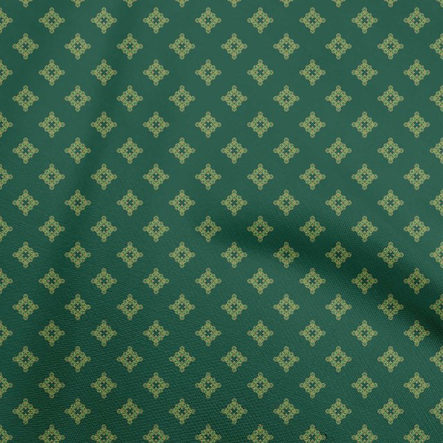 oneOone Rayon Dark Green Fabric Asian Floral Sewing Craft Projects Fabric Prints By Yard 56 Inch Wide