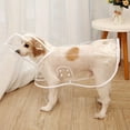 thumbnail image 1 of 1 Pce Imperméable Poncho Transparent Clair à Capuche pour Animaux en Plastique pour Chats et Chiens Vêtements, 1 of 5