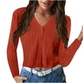 thumbnail image 2 of LOVZFMLL Cardigan pour Femmes Mode et Hiver Décontracté Manche Chandail Blouse Cardigan Uni, 2 of 7