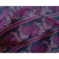 thumbnail image 4 of oneOone Silk Tabby Fabric Stripe|Leaves & Hen Block Print Sewing Fabric BTY 42 Inch Wide, 4 of 4