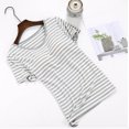 thumbnail image 2 of FAIWAD T-Shirts Rembourrés pour Femmes avec Soutien-Gorge Intégré, Manches Courtes, Col Ras du Cou, Hauts de Pyjama Légers et Confortables, 2 of 3