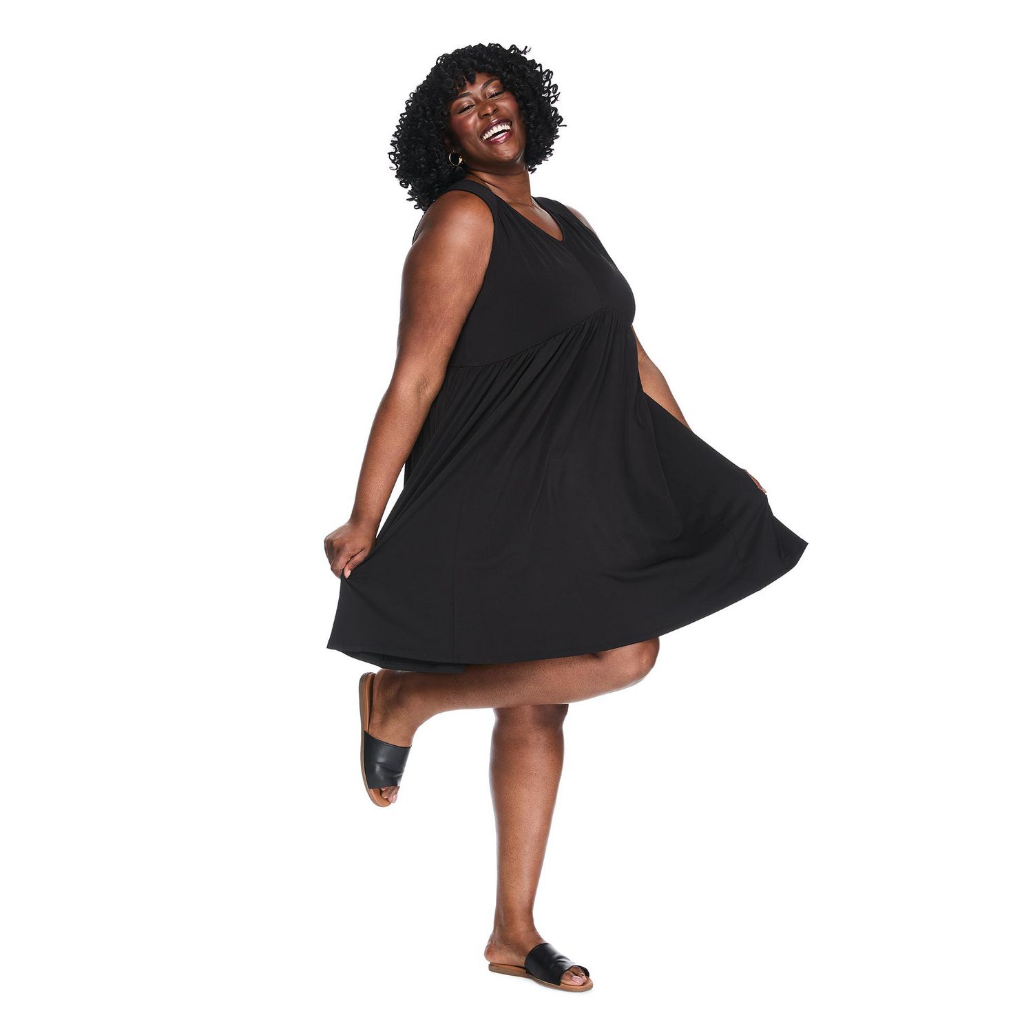 Robe fluide avec encolure en V Lane Bryant Plus pour femmes