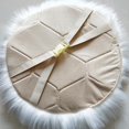 thumbnail image 3 of GUOOL Coussin d'Assise Rond en Faux, Tapis Doux pour Chambre, Salon, Filles, Canapé Camel 35 cm, 3 of 9