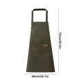 thumbnail image 3 of Long Cottons Apron Waterproof Oil Resistants Kitchen Apron For Cooking Baking Cleaning Adjustable Ties Bib Adult Unisex, 3 of 6